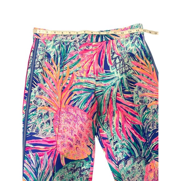 Lilly Pulitzer Luxletic Corso Pant UPF 50+ Borealis Blue Tropic Down Low Size S - Picture 4 of 8